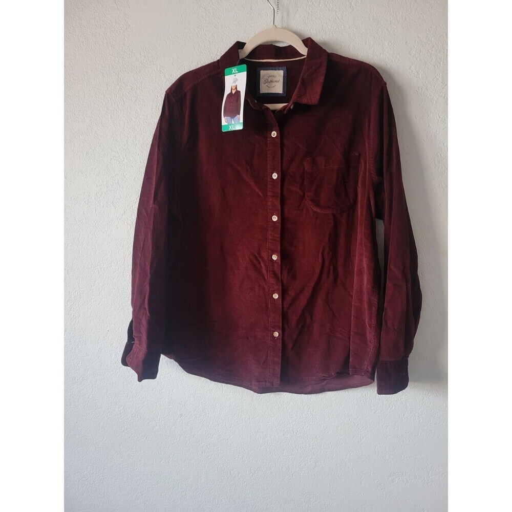 Jachs girlfriend Women’s Corduroy shirt Sz XL Loose Fit Long Sleeve